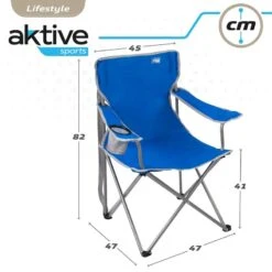 AKTIVE - Chaise De Camping Avec Porte-Gobelet -Camping Boutique aktive chaise de camping avec porte gobelet 5