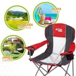 AKTIVE - Chaise De Camping XL Avec Porte-Gobelet -Camping Boutique aktive chaise de camping xl avec porte gobelet 4