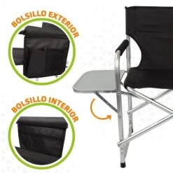 AKTIVE - Chaise Pliante Avec Table Amovible -Camping Boutique aktive chaise pliante avec table amovible 2
