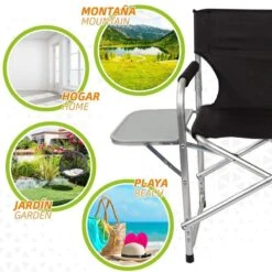 AKTIVE - Chaise Pliante Avec Table Amovible -Camping Boutique aktive chaise pliante avec table amovible 4