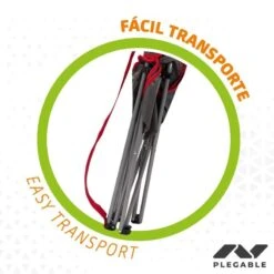 AKTIVE - Chaise Pliante Camping 64,50x49,50x82 Cm, Gris Foncé Et Rouge -Camping Boutique aktive chaise pliante camping 6450x4950x82 cm gris fonce et rouge 3