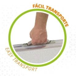 AKTIVE - Table Pliante Avec 2 Tabourets Et Poignée De Transpor, Gris -Camping Boutique aktive table pliante avec 2 tabourets et poignee de transpor gris 2