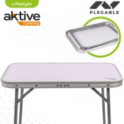 AKTIVE - Table Pliante Avec Poignée De Transport. Table De Camping 60x40x50 Cm -Camping Boutique aktive table pliante avec poignee de transport table de camping 60x40x50 cm 2