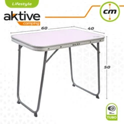 AKTIVE - Table Pliante Avec Poignée De Transport. Table De Camping 60x40x50 Cm -Camping Boutique aktive table pliante avec poignee de transport table de camping 60x40x50 cm 3