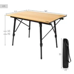 AKTIVE - Table Pliante Glampling Hauteur Réglable. Table De Camping, 90 X 57 Cm -Camping Boutique aktive table pliante glampling hauteur reglable table de camping 90 x 57 cm 3