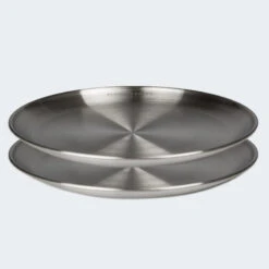 Assiette Plate De Camping | Diamètre Env. 23 Cm | Acier Inox | 2 Assiettes -Camping Boutique assiette plate de camping diametre env 23 cm acier inox 2 assiettes 5