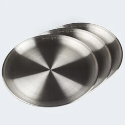 Assiette Plate De Camping | Diamètre Env. 23 Cm | Acier Inox | 3 Assiettes -Camping Boutique assiette plate de camping diametre env 23 cm acier inox 3 assiettes 3