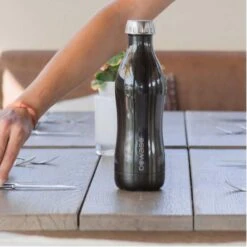 Bouteille Isotherme Double Paroi Collection Metallic - 750 Ml - Bleu -Camping Boutique bouteille isotherme double paroi collection metallic 750 ml bleu 4