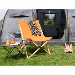 Chaise Longue Tofte - Chaise Relax De Camping - Pliable - Max. 120 Kg - Orange -Camping Boutique chaise longue tofte chaise relax de camping pliable max 120 kg orange 2