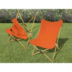 Chaise Longue Tofte - Chaise Relax De Camping - Pliable - Max. 120 Kg - Orange -Camping Boutique chaise longue tofte chaise relax de camping pliable max 120 kg orange 4