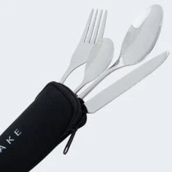 Couverts De Camping Set | Fourchette, Couteau, 2 Cuillères | Incl. Sac | Acier -Camping Boutique couverts de camping set fourchette couteau 2 cuilleres incl sac acier 3