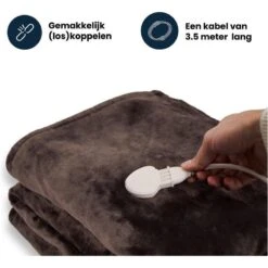 Couverture Électrique Luvego Avec Polaire/Sherpa - Brun Foncé -Camping Boutique couverture electrique luvego avec polairesherpa brun fonce 4