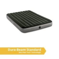 Intex Downy Queen Airbed - Lit Gonflable - 203x152x25cm - Avec Accessoires -Camping Boutique downy queen airbed lit gonflable 203x152x25cm avec accessoires 1