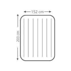 Intex Downy Queen Airbed - Lit Gonflable - 203x152x25cm - Avec Accessoires -Camping Boutique downy queen airbed lit gonflable 203x152x25cm avec accessoires 3