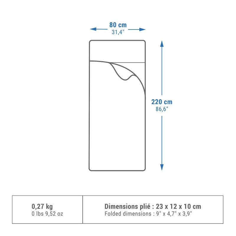 Quechua DRAP DE SAC BASIC EN POLYESTER POUR SAC DE COUCHAGE 4 Quechua DRAP DE SAC BASIC EN POLYESTER POUR SAC DE COUCHAGE â Image 2