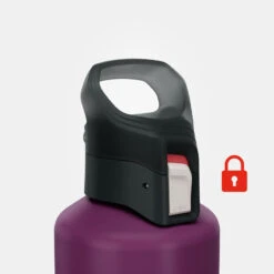 Quechua Gourde Alu 1L Avec Bouchon à Ouverture Rapide Pour La Randonnée - Violet -Camping Boutique gourde alu 1l avec bouchon a ouverture rapide pour la randonnee violet 3