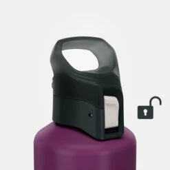 Quechua Gourde Alu 1L Avec Bouchon à Ouverture Rapide Pour La Randonnée - Violet -Camping Boutique gourde alu 1l avec bouchon a ouverture rapide pour la randonnee violet 4