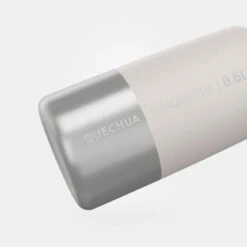 Quechua Gourde Inox 0,6L Avec Bouchon à Vis Pour La Randonnée - Blanc -Camping Boutique gourde inox 06l avec bouchon a vis pour la randonnee blanc 2