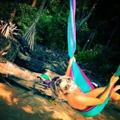 TICKET TO THE MOON Hamac TTTM Original Bleu Aqua / Rose -Camping Boutique hamac tttm original bleu aqua rose 2