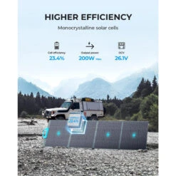 Panneau Solaire BLUETTI PV200 | 200 W -Camping Boutique panneau solaire bluetti pv200 200 w 2