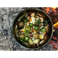 Pathfinder Poêle à Frire Pliable En Acier Inoxydable Avec Couvercle -Camping Boutique pathfinder poele a frire pliable en acier inoxydable avec couvercle 2