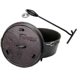 Petromax Dutch Oven FT6-6QT (avec Pieds) Et Levier De Couvercle -Camping Boutique petromax dutch oven ft6 6qt avec pieds et levier de couvercle 5