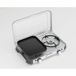 Campingaz Réchaud De Camping à Gaz 2 Feux Camp & Grill - Plancha, Grill Et Wok -Camping Boutique rechaud de camping a gaz 2 feux camp and grill plancha grill et wok 1