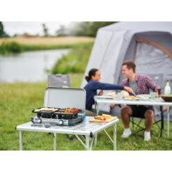 Campingaz Réchaud De Camping à Gaz 2 Feux Camp & Grill - Plancha, Grill Et Wok -Camping Boutique rechaud de camping a gaz 2 feux camp and grill plancha grill et wok 8