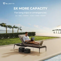 Station Électrique Portable BLUETTI AC60+B80+PV120 Pour Camping -Camping Boutique station electrique portable bluetti ac60b80pv120 pour camping 2