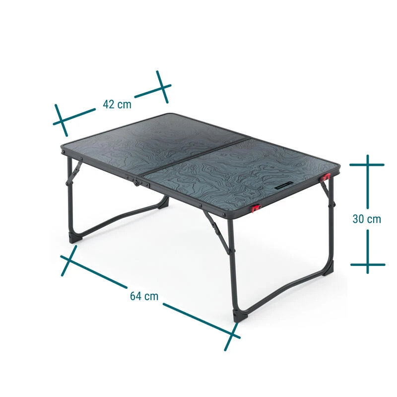 Quechua TABLE BASSE PLIANTE DE CAMPING - MH100 - GRISE 4 Quechua TABLE BASSE PLIANTE DE CAMPING - MH100 - GRISE – Image 2
