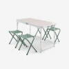 Quechua TABLE DE CAMPING PLIANTE - 4 TABOURETS - 4 À 6 PERSONNES -Camping Boutique table de camping pliante 4 tabourets 4 a 6 personnes