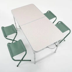 Quechua TABLE DE CAMPING PLIANTE - 4 TABOURETS - 4 À 6 PERSONNES -Camping Boutique table de camping pliante 4 tabourets 4 a 6 personnes 4