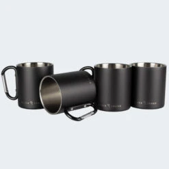 Tasse Thermique De Camping 300 Ml | Mousqueton | Acier Inoxydable | 4 Gobelets -Camping Boutique tasse thermique de camping 300 ml mousqueton acier inoxydable 4 gobelets 2