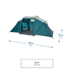 Quechua Tente à Arceaux De Camping - Arpenaz 4.2 - 4 Personnes - 2 Chambres -Camping Boutique tente a arceaux de camping arpenaz 42 4 personnes 2 chambres 3