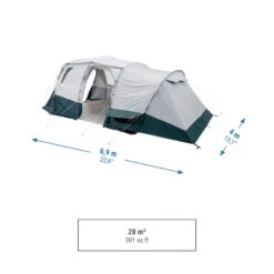 Quechua Tente à Arceaux De Camping - Arpenaz 6.3 F&B - 6 Personnes - 3 Chambres -Camping Boutique tente a arceaux de camping arpenaz 63 f and b 6 personnes 3 chambres 2