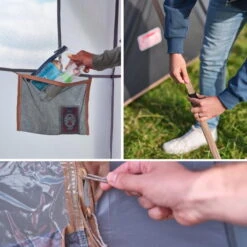 Tente Coleman 8 Personnes Octagon Gris -Camping Boutique tente coleman 8 personnes octagon gris 5