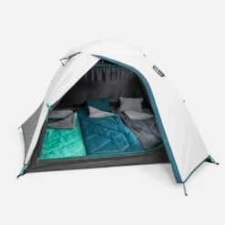 Quechua Tente De Camping - MH100 - 3 Places - Fresh & Black -Camping Boutique tente de camping mh100 3 places fresh and black 4