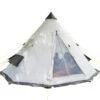 Tente De Camping Tipii - 6 Personnes - Hauteur 2,50m - Moustiquaire - Beige/Gris -Camping Boutique tente de camping tipii 6 personnes hauteur 250m moustiquaire beigegris