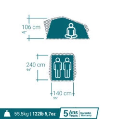 Quechua TENTE DE TOIT MH500 FRESH & BLACK 2P -Camping Boutique tente de toit mh500 fresh and black 2p 3