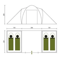 Tente Dôme Hammerfest 4 Sleeper Protect - Sol Cousu - 4 Pers - 2 Cabines Noires -Camping Boutique tente dome hammerfest 4 sleeper protect sol cousu 4 pers 2 cabines noires 6