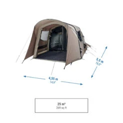 Quechua Tente Gonflable De Camping - AirSeconds 4.2 Polycoton - 4 Personnes - 2 Chambres -Camping Boutique tente gonflable de camping airseconds 42 polycoton 4 personnes 2 chambres 2