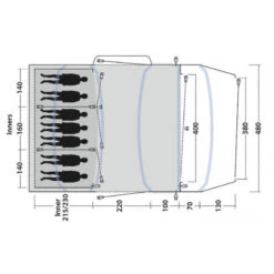 Tente Gonflable Outwell Jacksondale 7PA -Camping Boutique tente gonflable outwell jacksondale 7pa 2