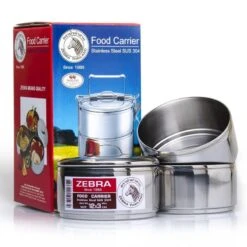 Zebra Porte-nourriture En Acier Inoxydable 12cm X 3 Couches -Camping Boutique zebra porte nourriture en acier inoxydable 12cm x 3 couches 2